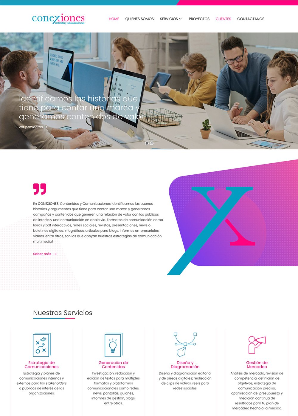 Sitio web conexiones ahora